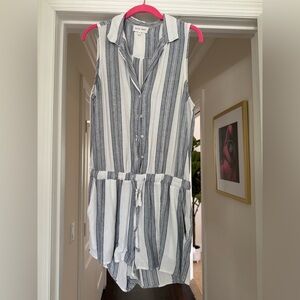 White and blue romper, ideal for a casual summer day #playsuit #summerstyle